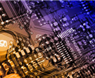 The phase difference between capacitance and inductance